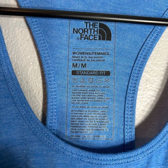 The North Face Never Stop Exploring Racerback Tank Top Athletic Workout Blue M - Picture 3 of 4